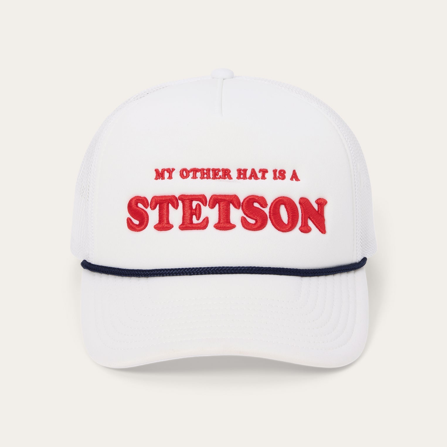 My Other Hat Is A Stetson Trucker Cap White