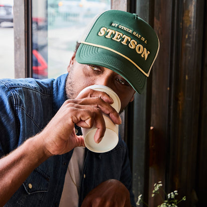 My Other Hat Is A Stetson Trucker Cap Olive
