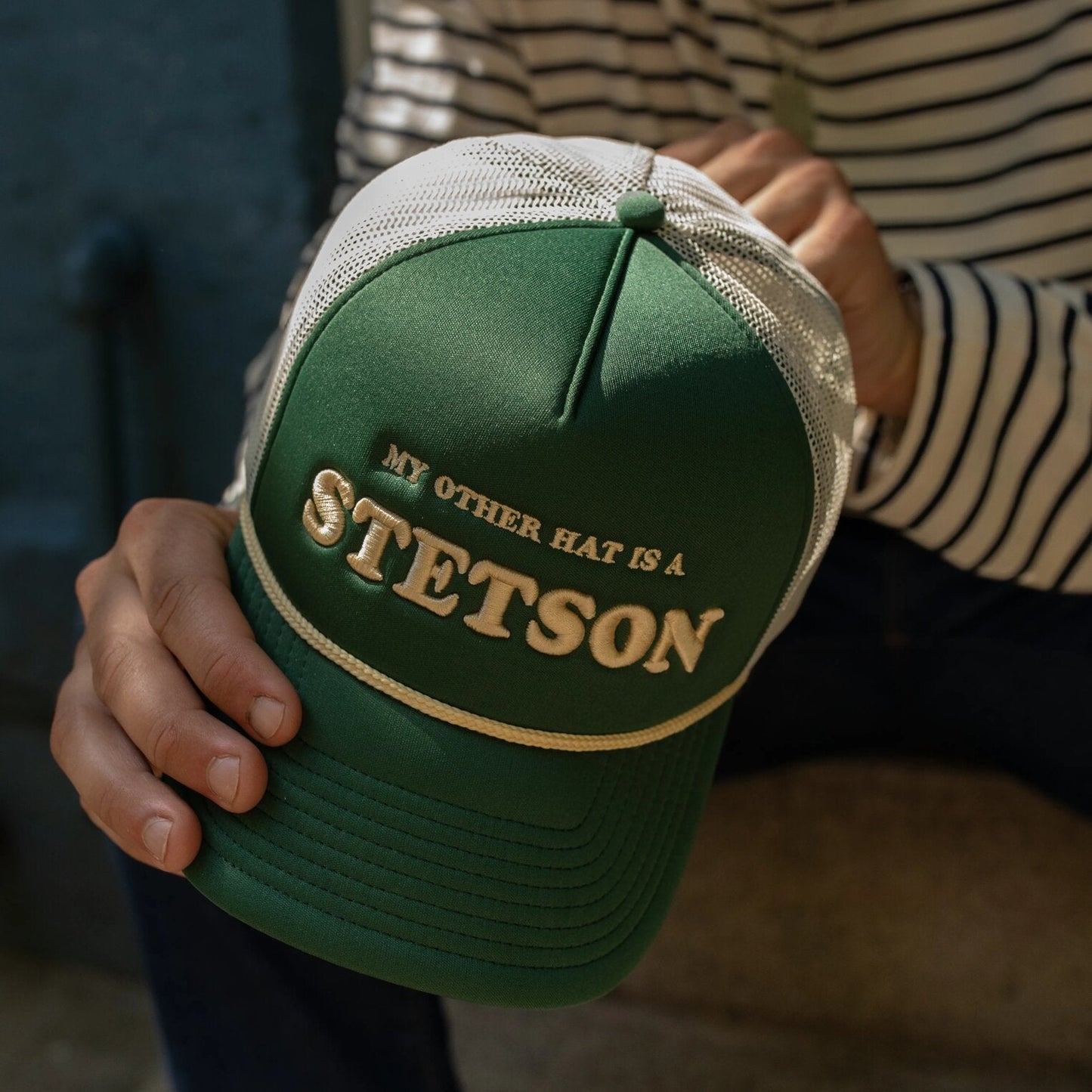 My Other Hat Is A Stetson Trucker Cap Olive