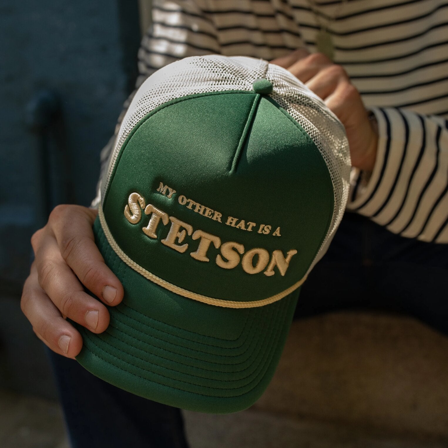 My Other Hat Is A Stetson Trucker Cap Olive