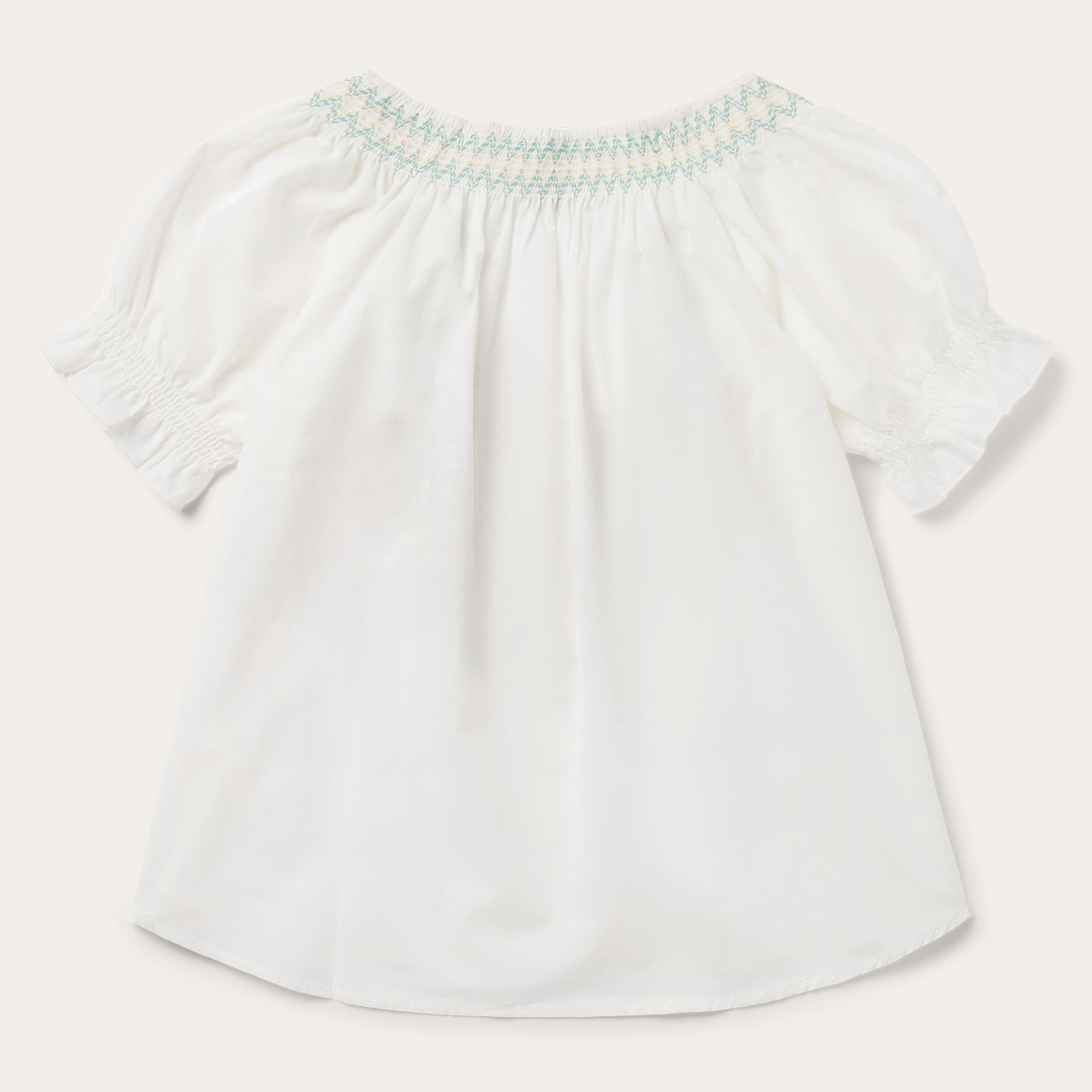 Cotton Voile Peasant Blouse White