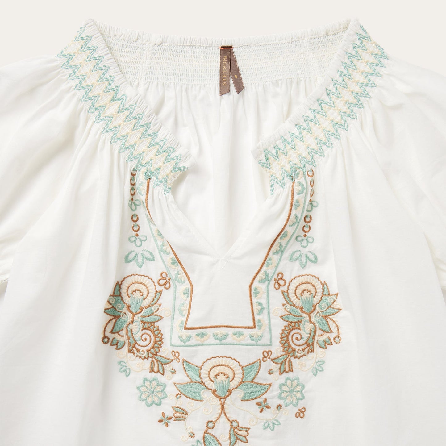 Cotton Voile Peasant Blouse White