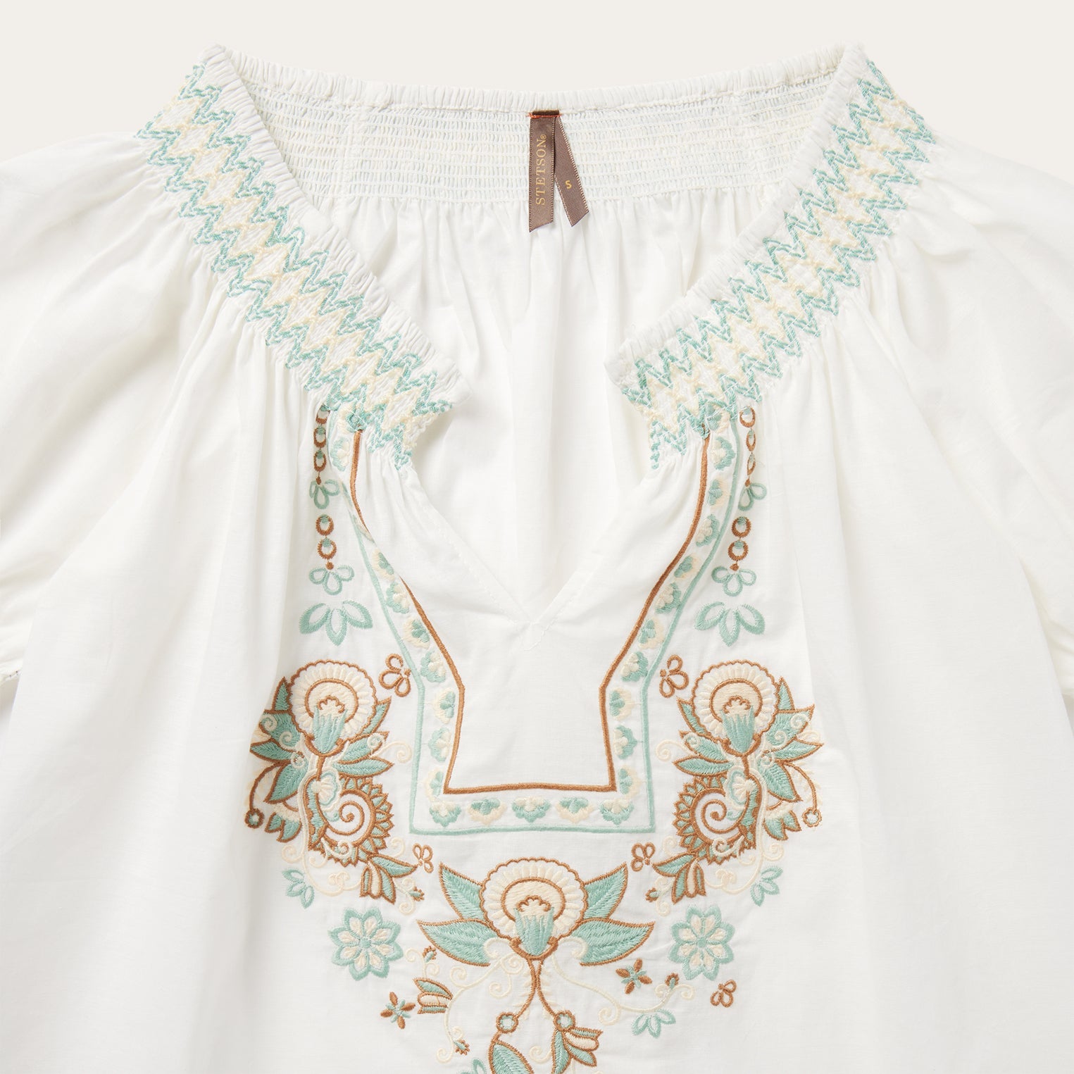 Cotton Voile Peasant Blouse White