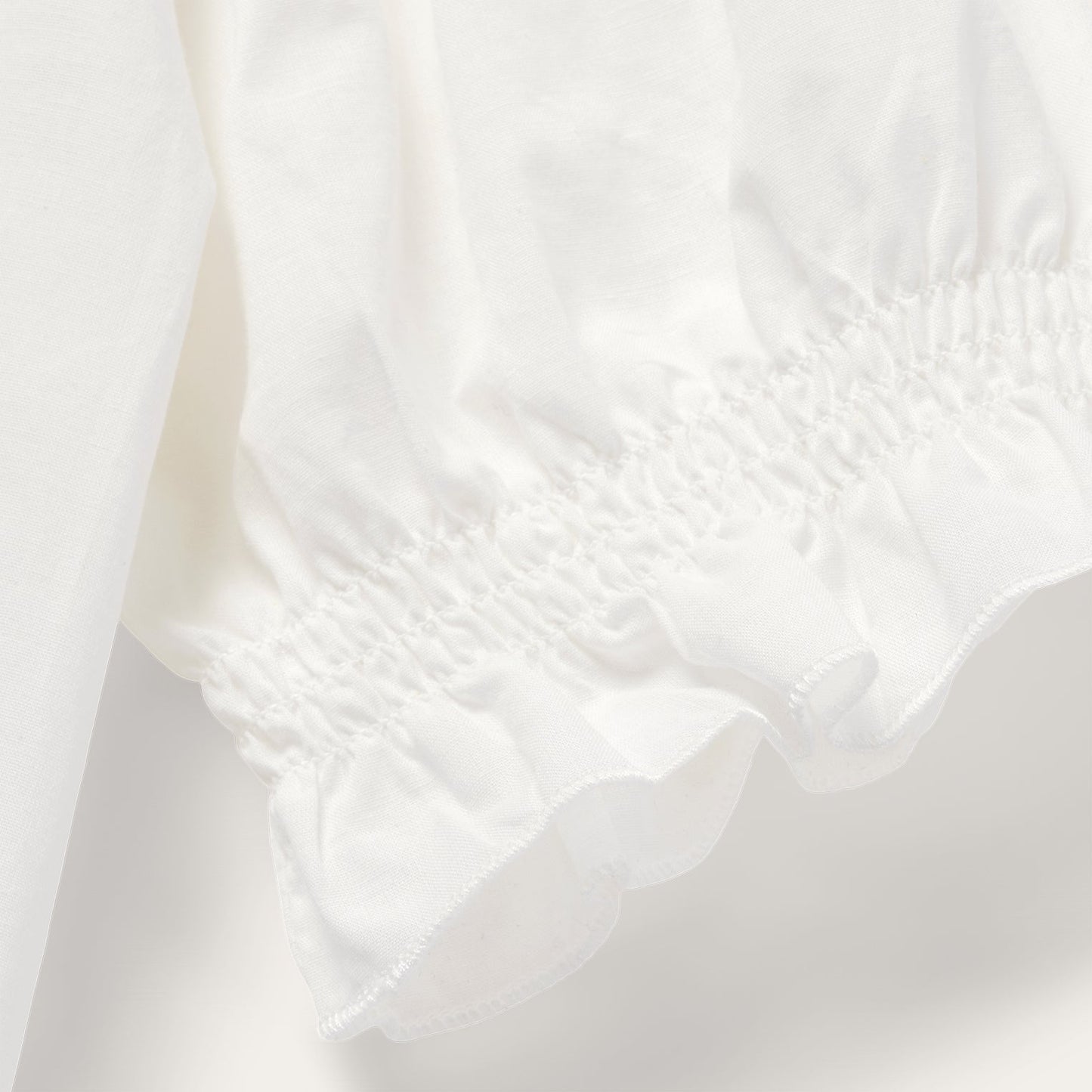 Cotton Voile Peasant Blouse White