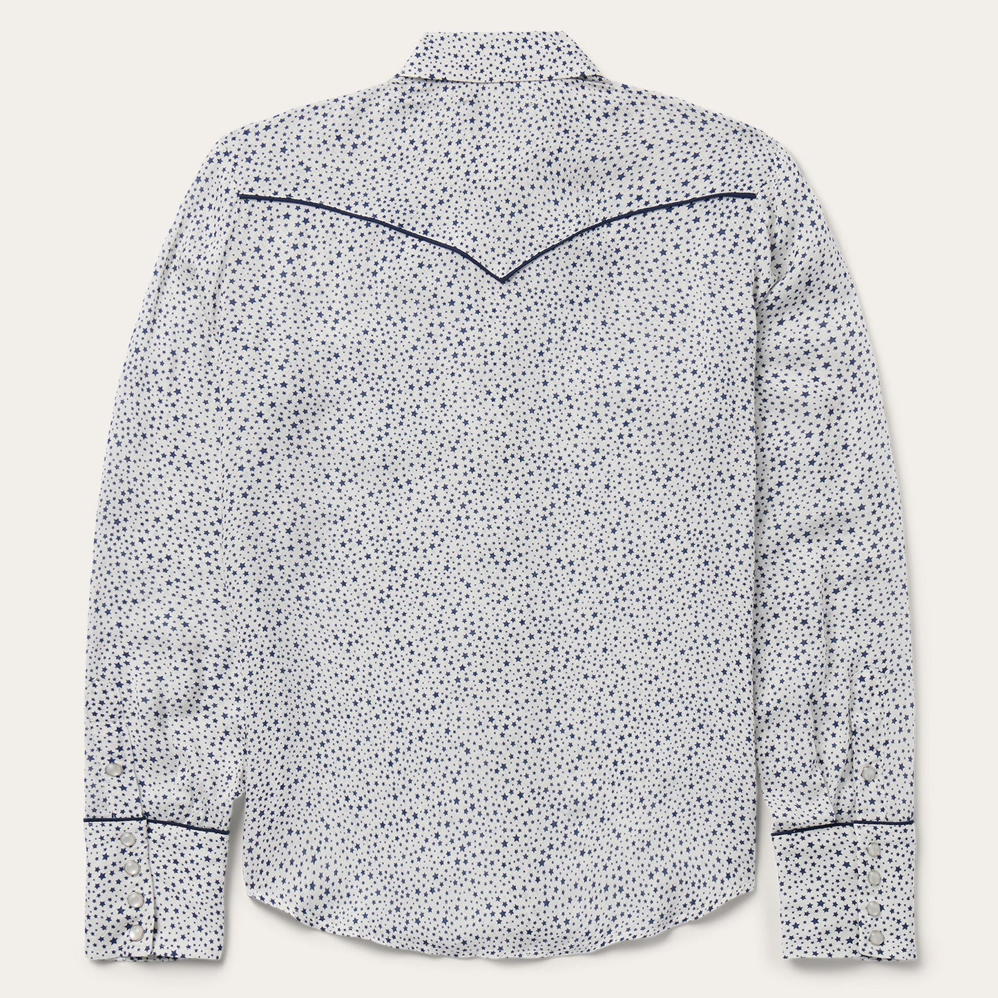 Stars Print Western Shirt White