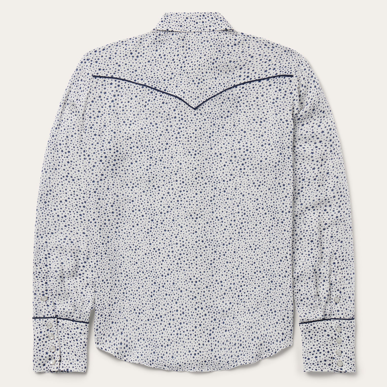 Stars Print Western Shirt White