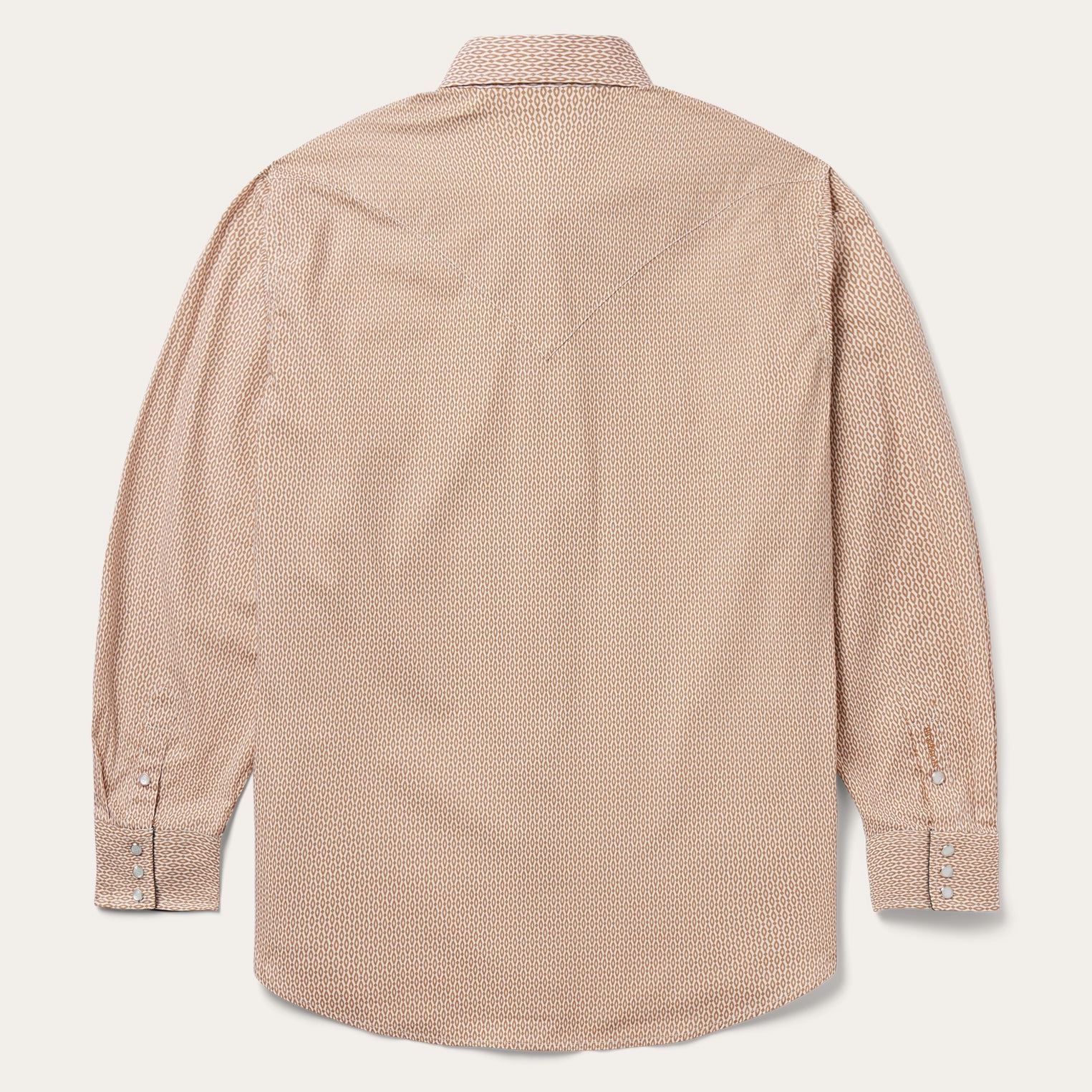 Diamond Print Western Shirt Orange