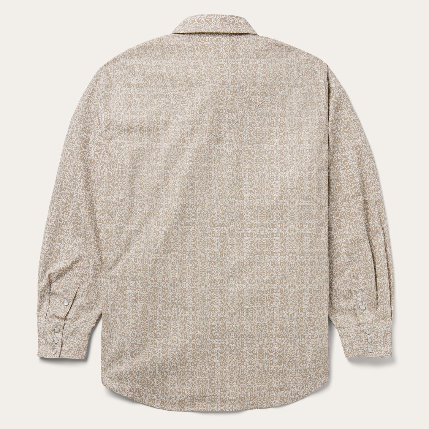 Medallion Print Western Shirt Brown