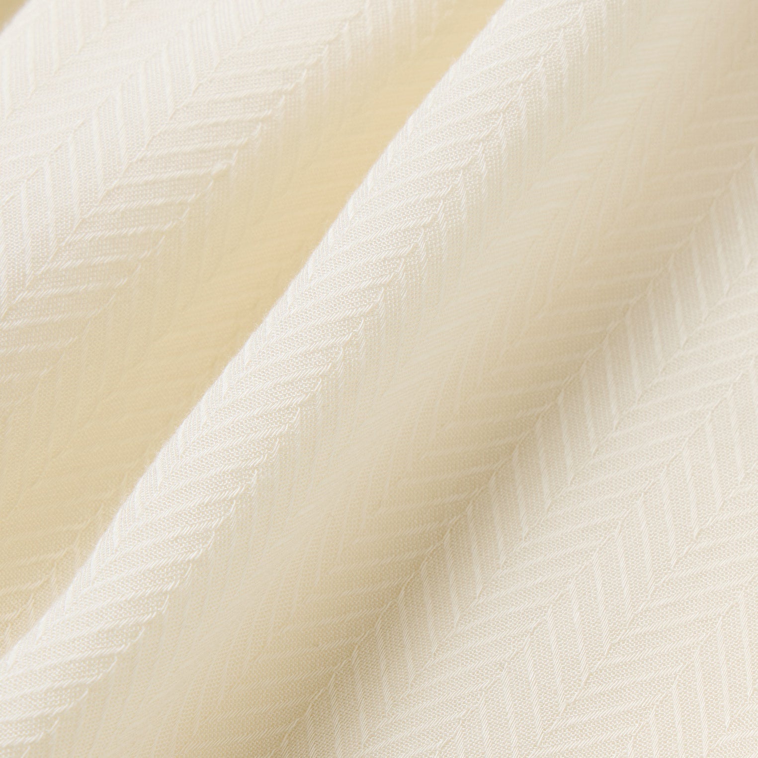 Cream Herringbone Blouse White