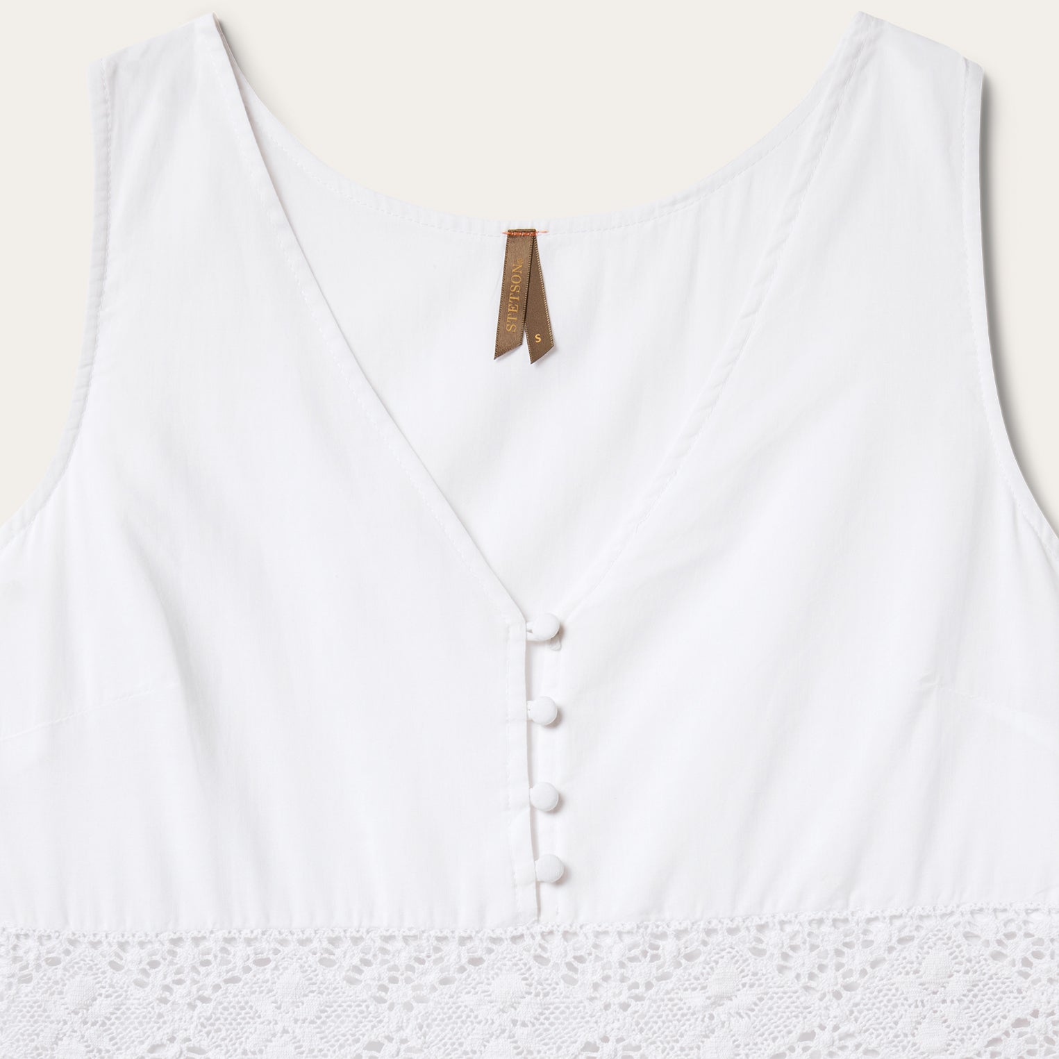 White Cotton Lawn Sleeveless Dress White