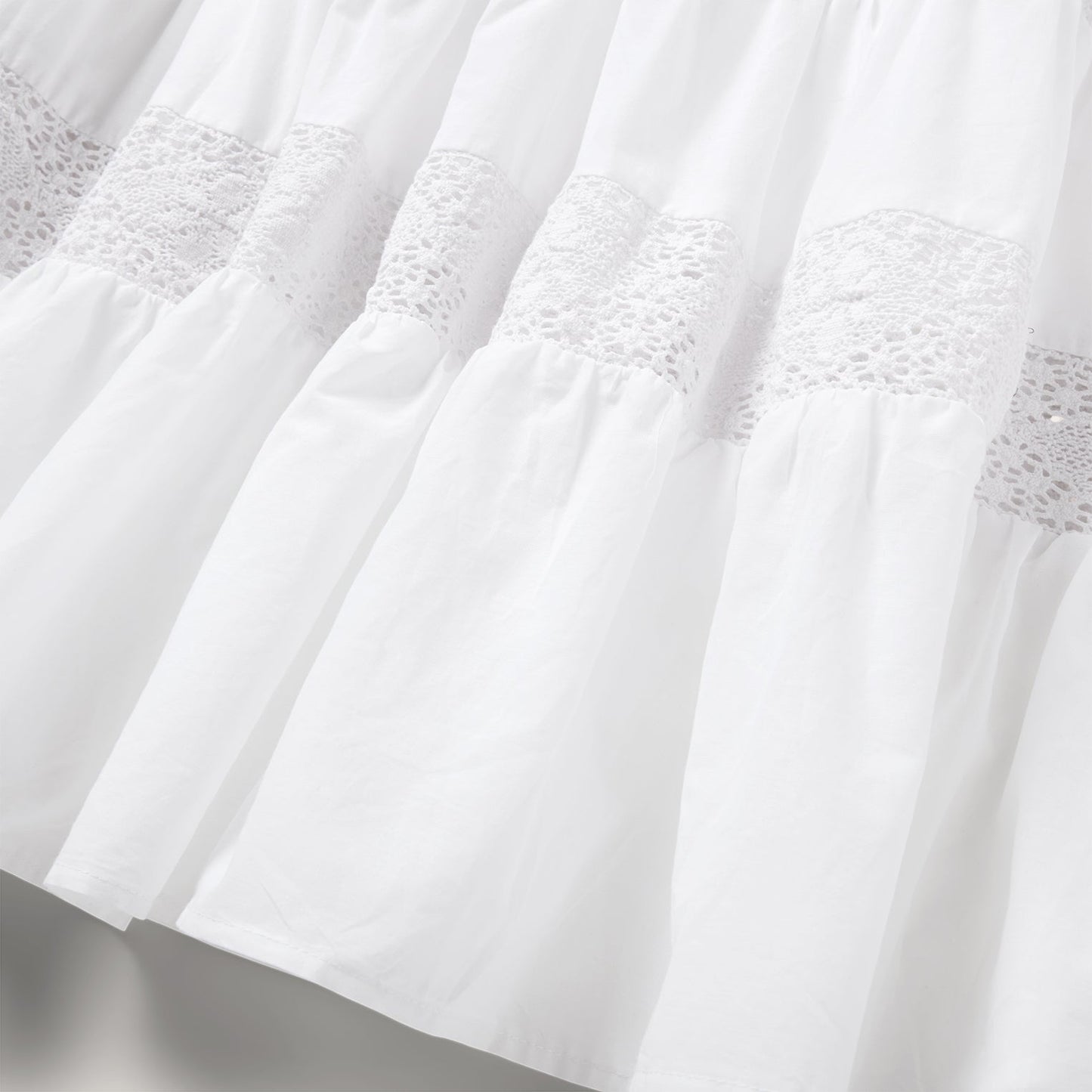 White Cotton Lawn Sleeveless Dress White