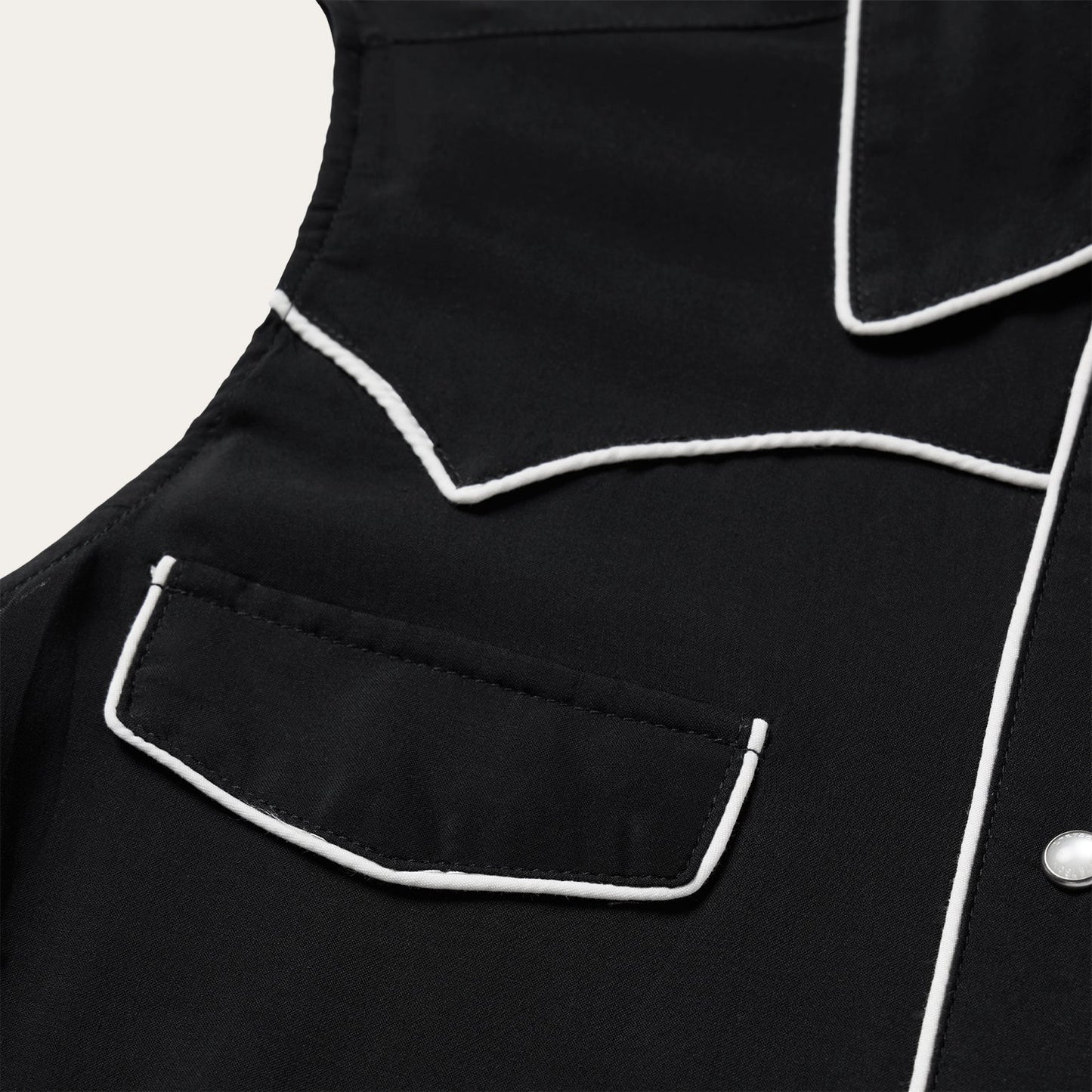 Black Sleeveless Western Shirt Black