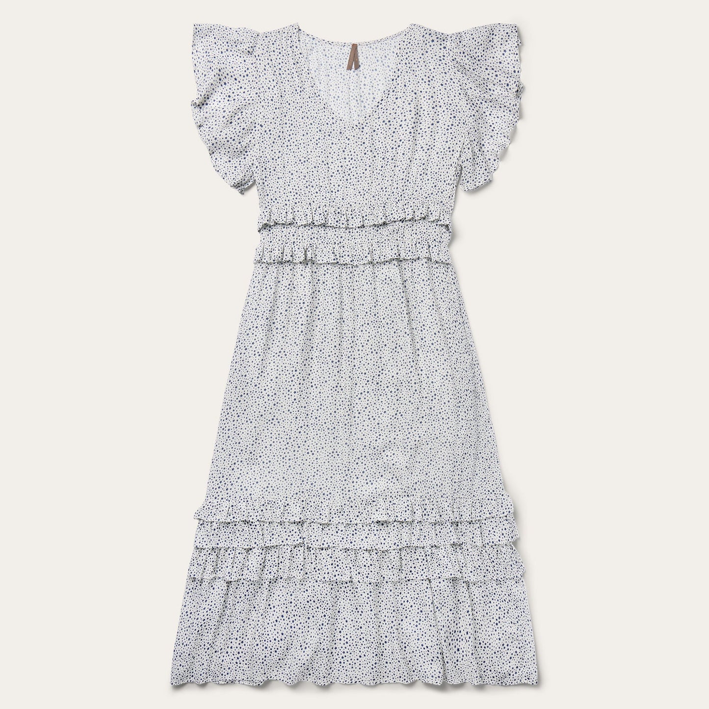 Stars Print Dress White