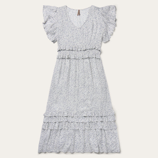 Stars Print Dress White