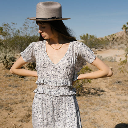 Stars Print Dress White