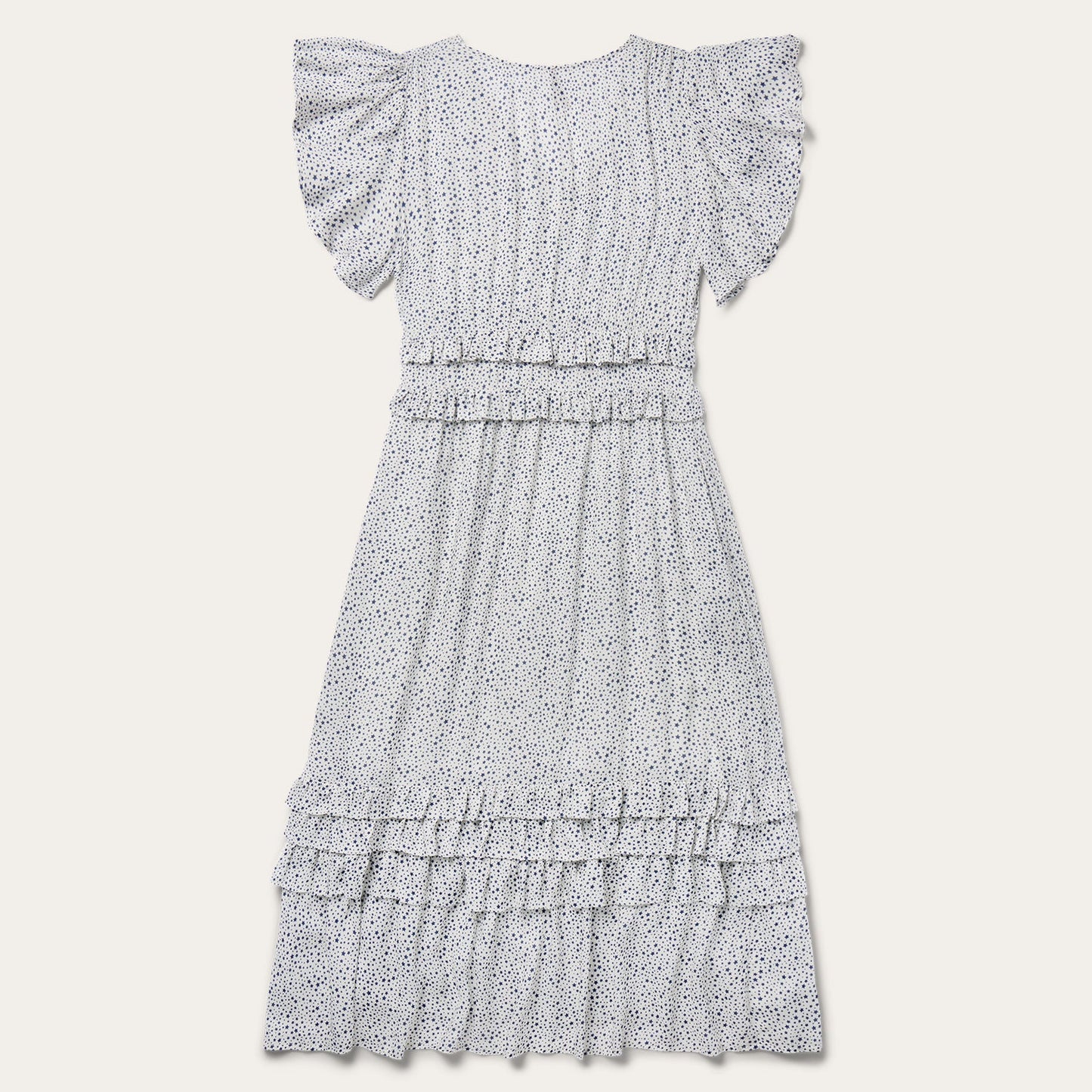 Stars Print Dress White