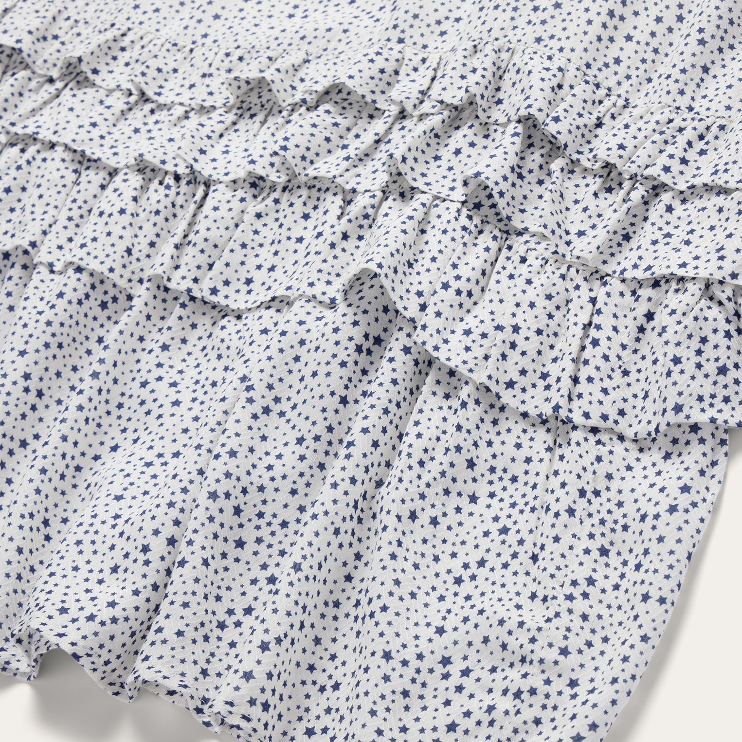 Stars Print Dress White