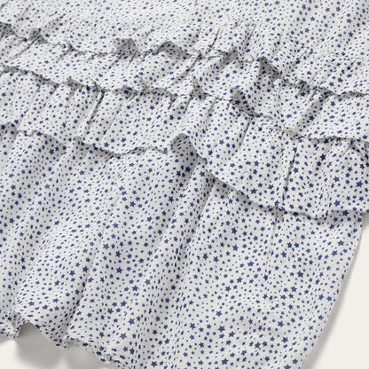 Stars Print Dress White