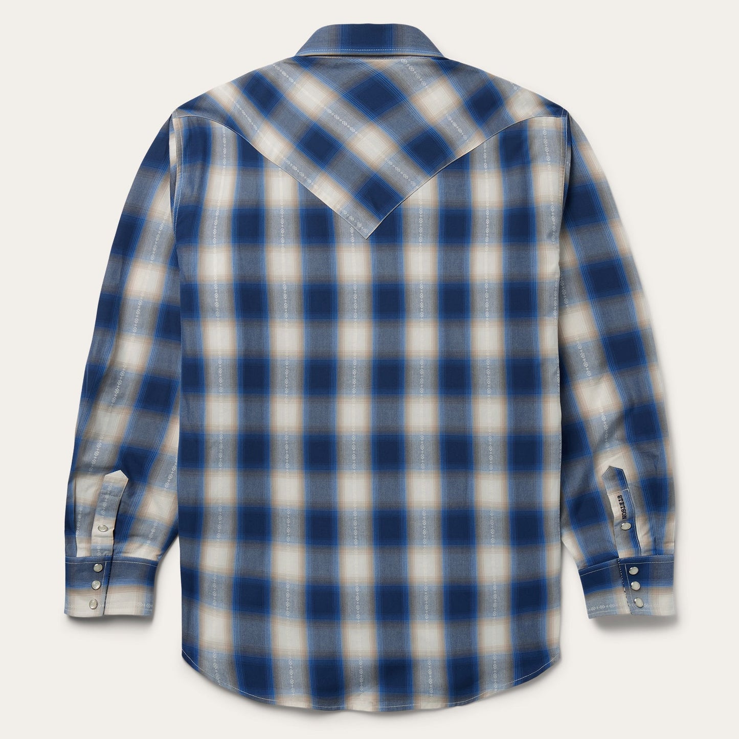 Blue Ombre Plaid Western Shirt Blue