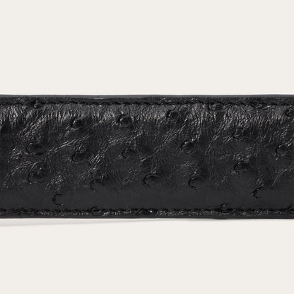 Ostrich Western Tab Belt Black