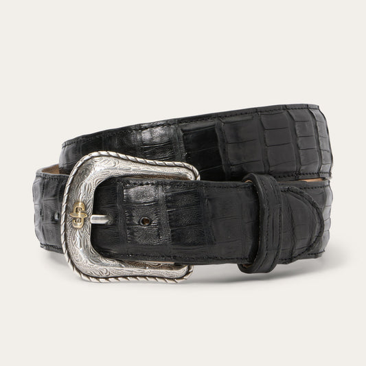 Caiman Western Tab Belt Black Classic