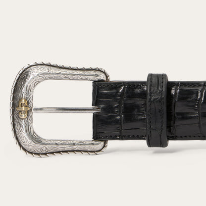Caiman Western Tab Belt Black Classic