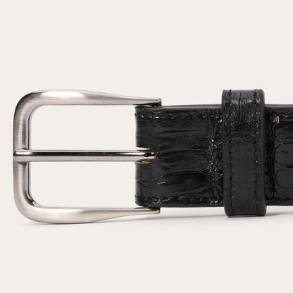 Caiman Western Tab Belt - 1 1/4" Width Black Classic