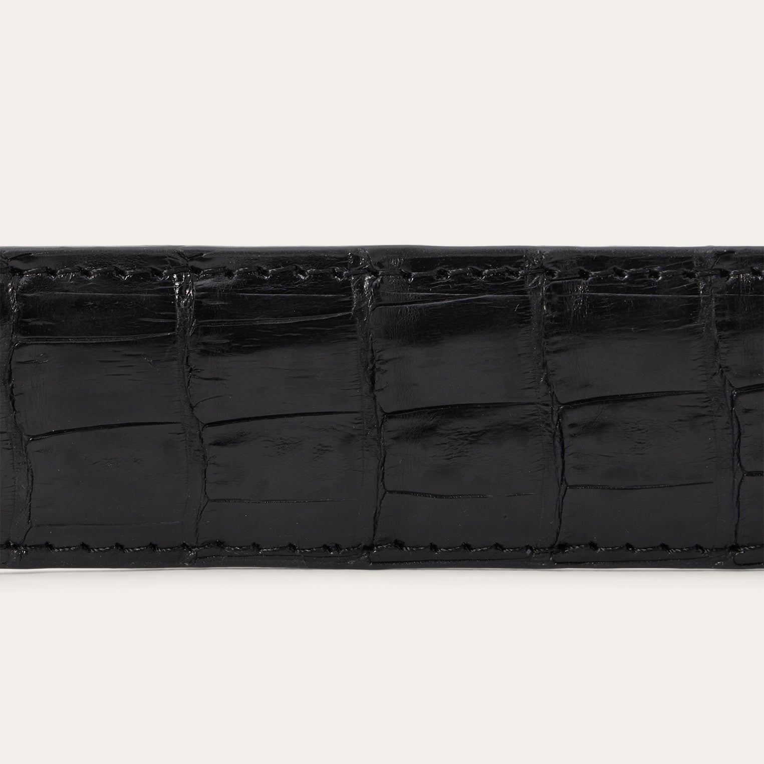 Caiman Western Tab Belt - 1 1/4" Width Black Classic
