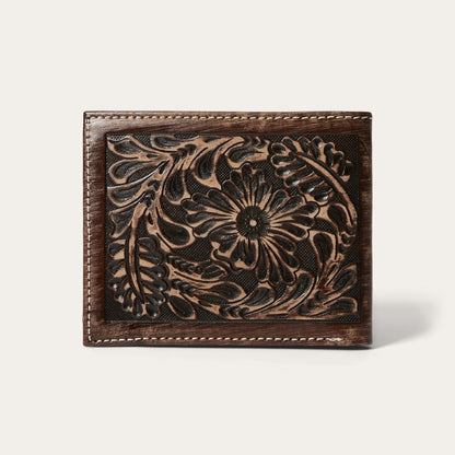 Hair-On-Hide Concho Bi-Fold Wallet Vintage Brown