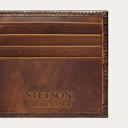 Hair-On-Hide Concho Bi-Fold Wallet Vintage Brown