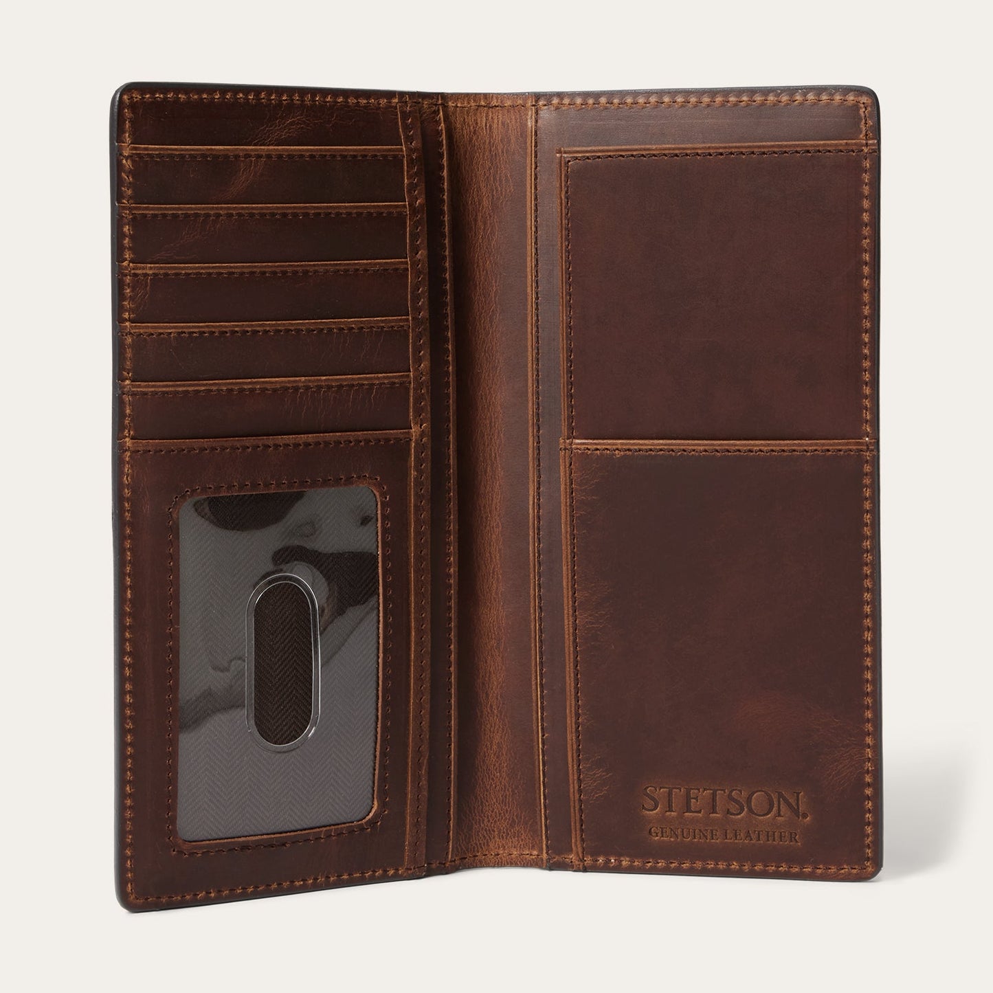Hair-On-Hide Concho Checkbook Vintage Brown