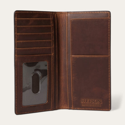 Hair-On-Hide Concho Checkbook Vintage Brown