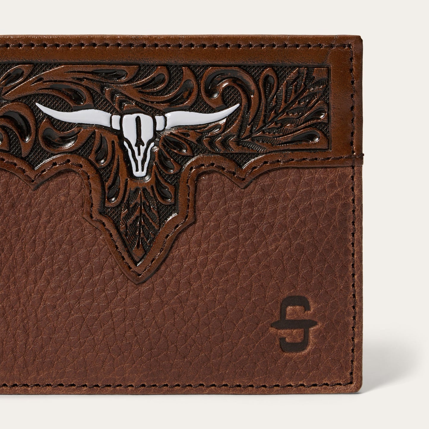 Steer Head Bi-Fold Wallet Brown
