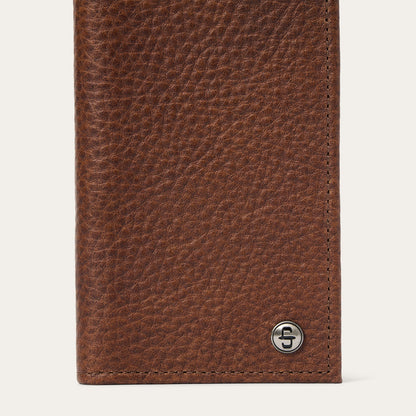 Bison Leather Stetson Rivet Checkbook Wallet Hazelnut Bison