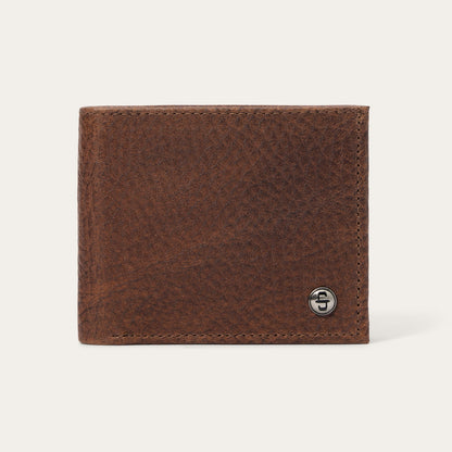 Bison Leather Stetson Rivet Bi-Fold Wallet Hazelnut Bison