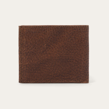 Bison Leather Stetson Rivet Bi-Fold Wallet Hazelnut Bison