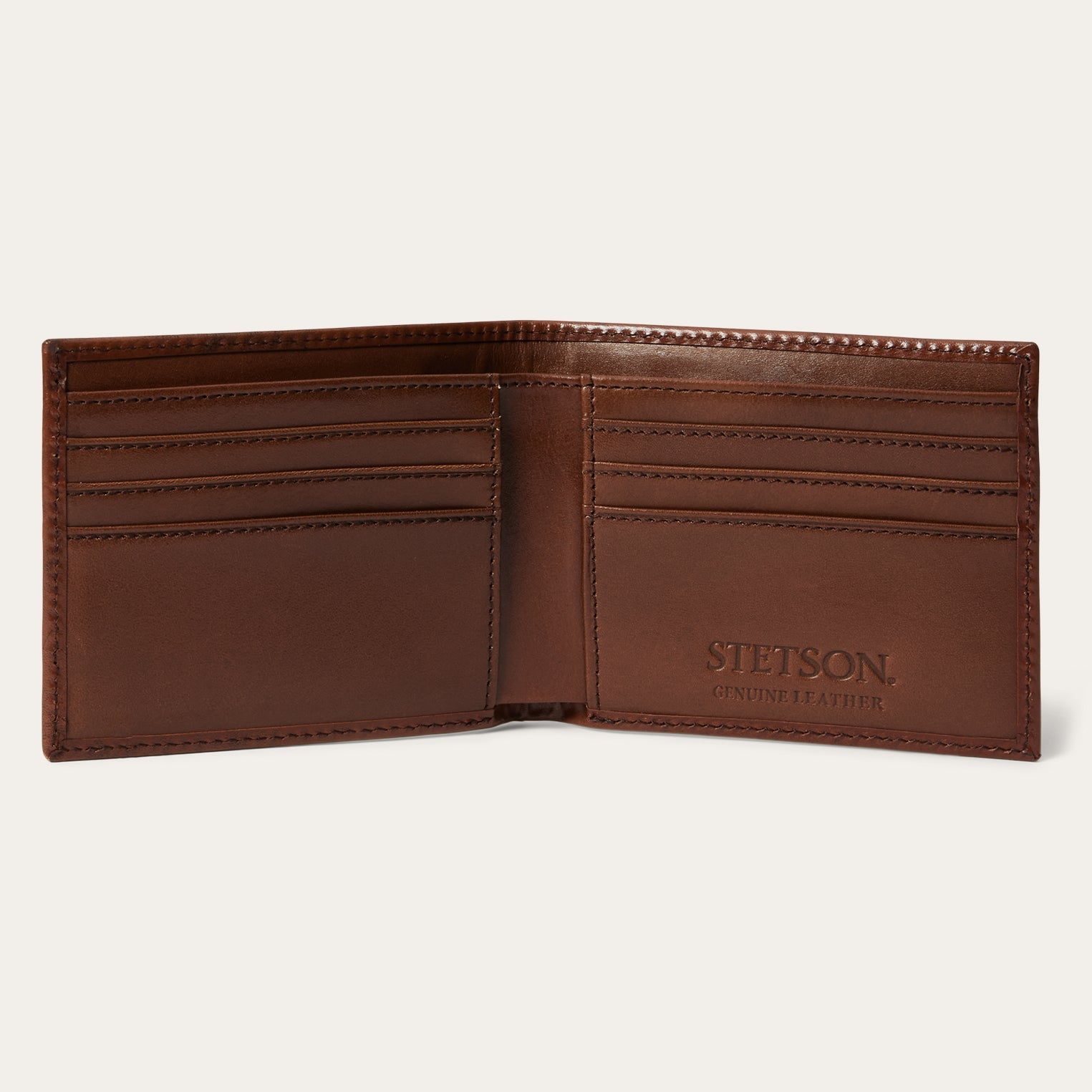 Tooled Bi-Fold Wallet Brown