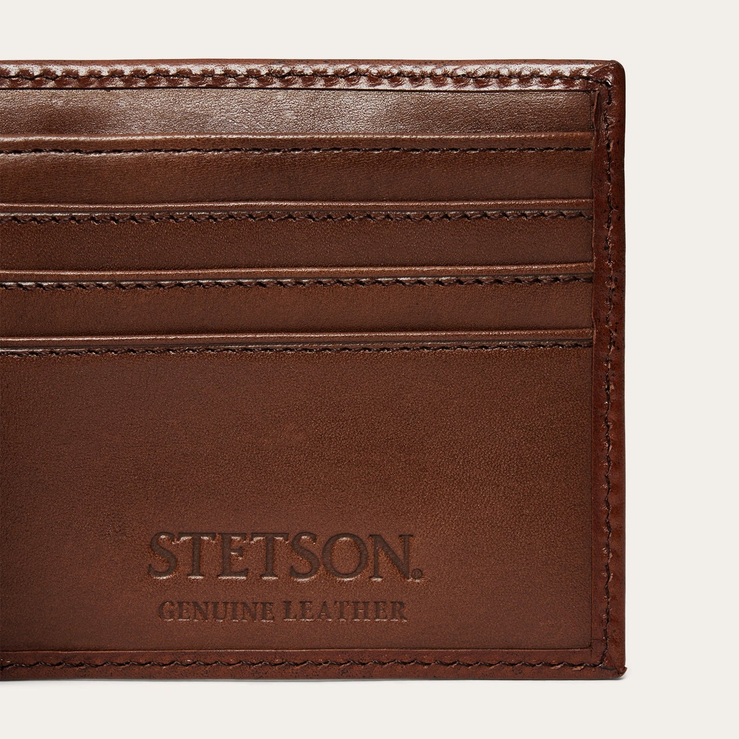 Tooled Bi-Fold Wallet Brown