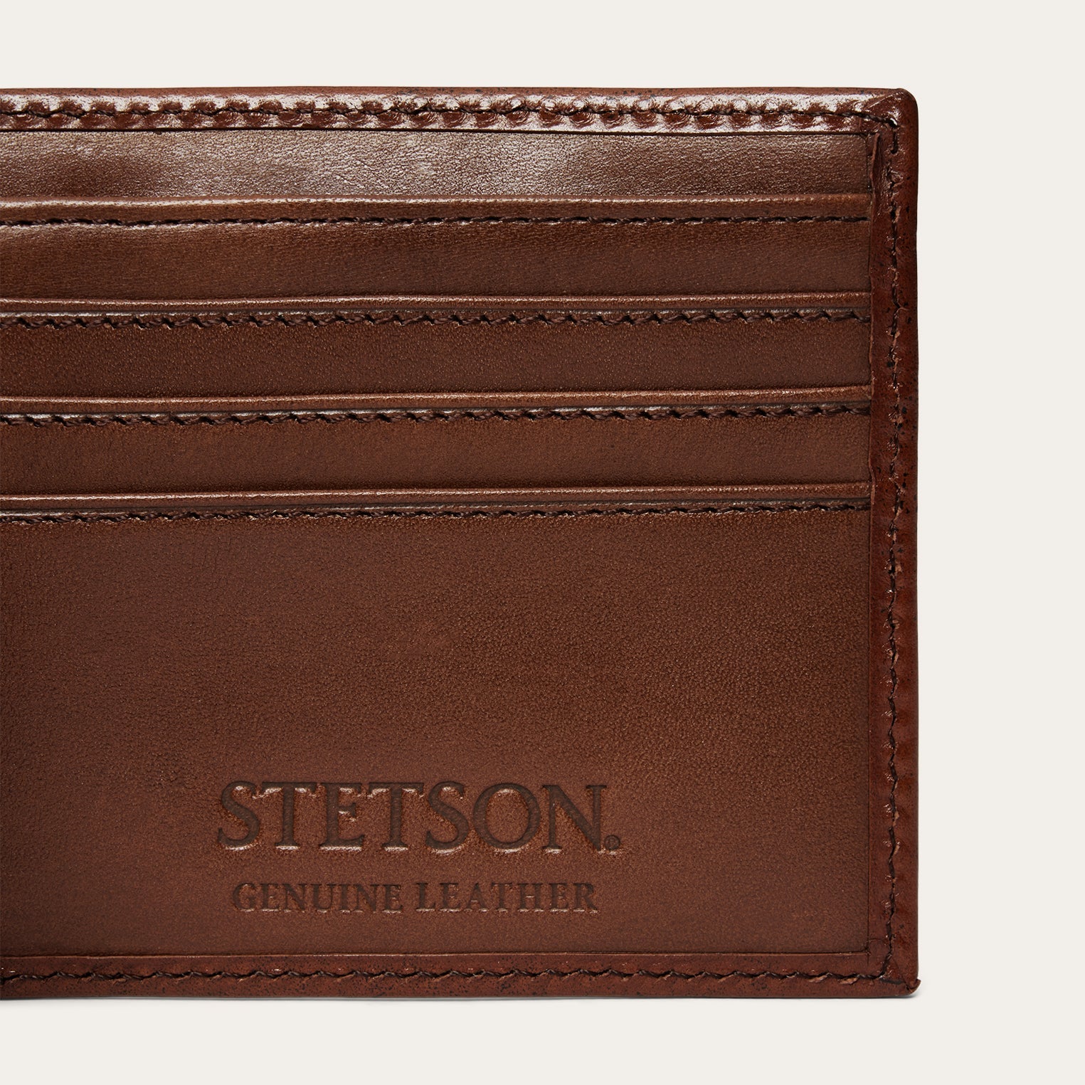 Tooled Bi-Fold Wallet Brown