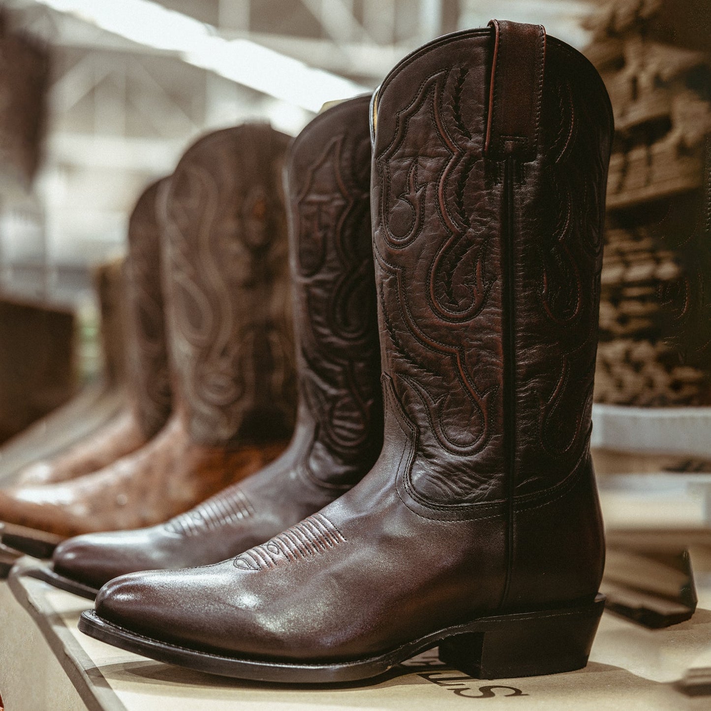 Carlisle Western Boots Burnished Brown
