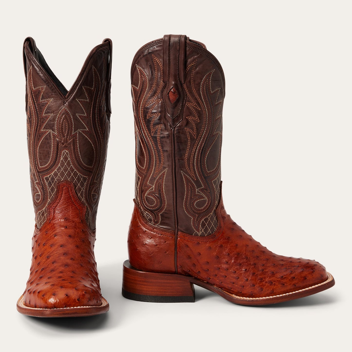 Ozzy Ostrich Boot Brown
