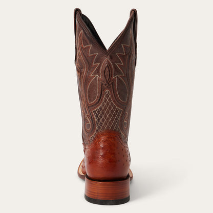 Ozzy Ostrich Boot Brown
