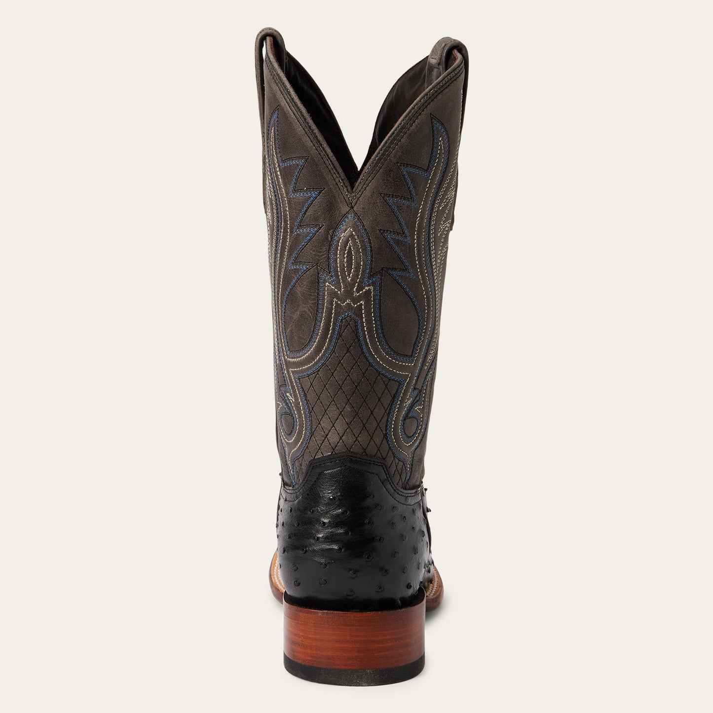 Ozzy Ostrich Boot Black