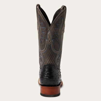 Ozzy Ostrich Boot Black