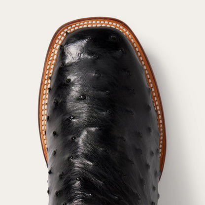 Ozzy Ostrich Boot Black