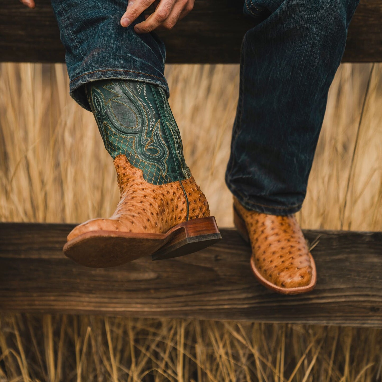 Ozzy Ostrich Boot Tan