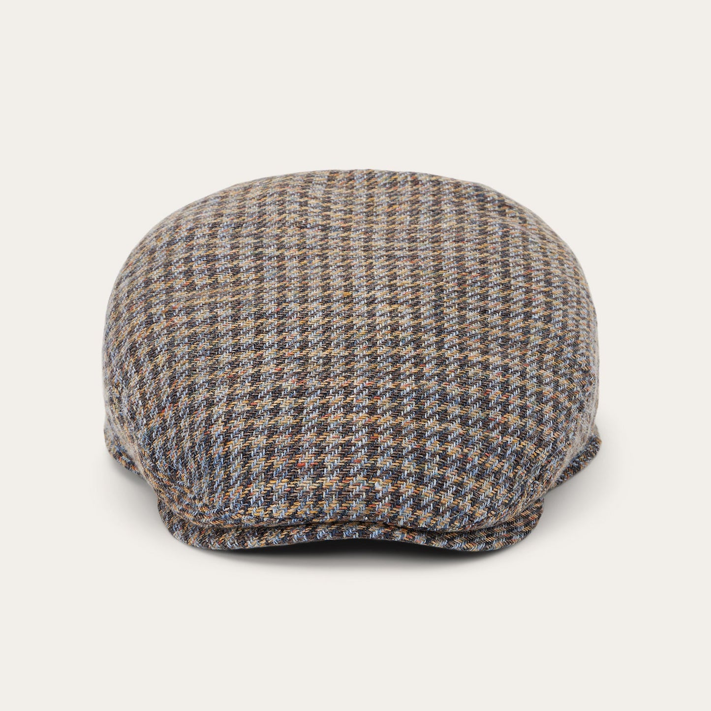 Linen/Cotton Houndstooth Driver Cap Multicolor Houndstooth