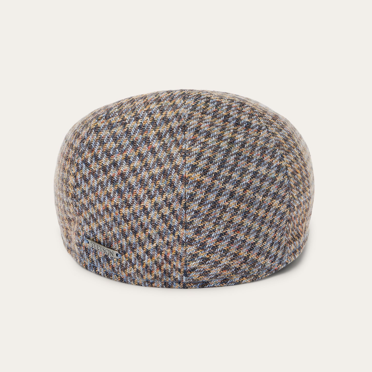 Linen/Cotton Houndstooth Driver Cap Multicolor Houndstooth
