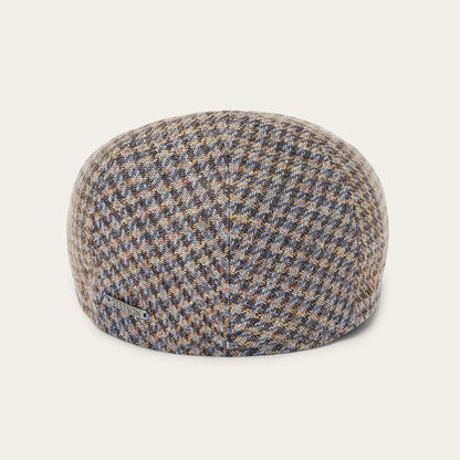 Linen/Cotton Houndstooth Driver Cap Multicolor Houndstooth