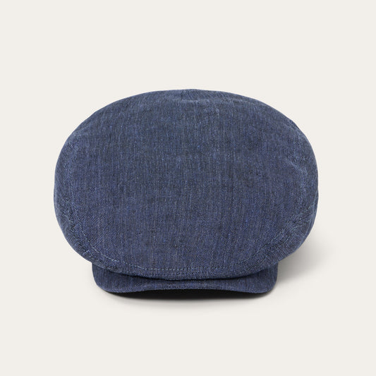 Linen Driver Cap Blue